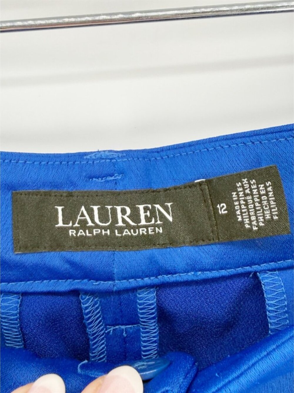 Lauren Ralph Lauren Women's Pleated Satin Crepe Wide-Leg Pant 12 - Picture 9 of 16
